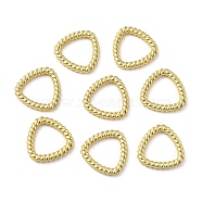 Alloy Linking Rings, Twisted, Golden, Triangle, 11.2x11.3x1.5mm, Inner Diameter: 7.5x8mm(PALLOY-F737-01D-G)
