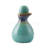 Handmade Porcelain Essential Oil Empty Perfume Bottle, Refillable Bottle, Dark Cyan, 5.6x9cm, Capacity: 60ml(2.03fl. oz)(BOTT-PW0004-04D)