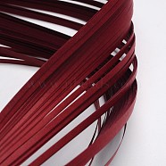 Quilling Paper Strips, Dark Red, 390x3mm, about 120strips/bag(DIY-J001-3mm-B32)