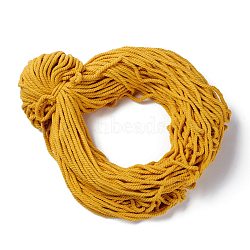 Cotton Thread Cords, 3-Ply, For Jewelry Making, Gold, 5~5.8mm, 109.4 yard(100m)/bundle(OCOR-C001-02A)