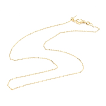 Brass Cable Chain Necklaces, Long-lasting Plated, with Stainless Steel Lobster Claw Clasps, Golden, 17.79 inch(45.2cm)
