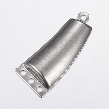 304 Stainless Steel Chandelier Components Links, Trapezoid, Stainless Steel Color, 43x18x4.5mm, Hole: 2.5mm