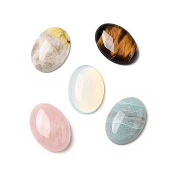 Gemstone Cabochons, Oval, Mixed Stone, Mixed Color, 25x18x7mm