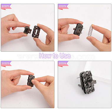 4 Sets 4 Colors Alloy Bag Twist Lock Clasps(FIND-CA0007-10)-4