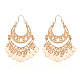 1 Pair Alloy Filligree Teardrop Chandelier Earrings for Women(EJEW-AN0001-50)-1