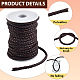 10M Round Braided PU Leather Cord(LC-GF0001-13C)-5
