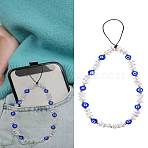 2Pcs Acrylic Mobile Straps, Evil Eye, Dark Blue, 210mm(HJEW-LP0001-06)