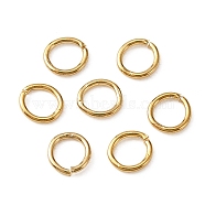 Stainless Steel Open Jump Rings, Round Ring, Real 18K Gold Plated, 4x0.6mm, 22 Gauge, Inner Diameter: 2.8mm(STAS-WH0044-02D-G)