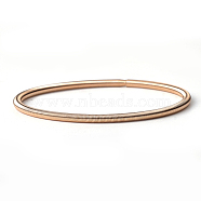 Round Iron French Wire, Gimp Wire, for Bracelet Jewelry Making, Light Gold, 7-1/4 inch~7-3/8 inch(18.3~18.6cm), 3mm(BJEW-T007-03KC)
