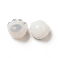 Opaque Acrylic Beads, Cat Paw, Light Grey, 11x12x9.7mm, Hole: 1.6mm(X1-FIND-I029-02F)