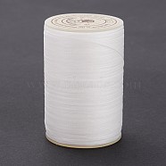Round Waxed Polyester Thread String, Micro Macrame Cord, Twisted Cord, for Leather Sewing Stitching, WhiteSmoke, 0.3~0.4mm, about 174.98 Yards(160m)/Roll(YC-D004-02A-000B)