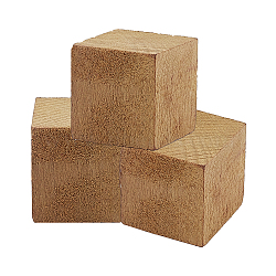 Natural Wood Beads, No Hole//Undrilled, Cube, Light Khaki, 30x30x30mm(WOOD-WH0107-45C)