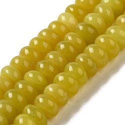 Natural Lemon Jade Beads Strands, Rondelle, 10x6~6.5mm, Hole: 1mm, about 59~61pcs/strand, 14.57~15.16 inch(37~38.5cm)(G-G102-C07-01)