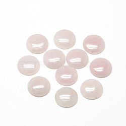 Natural Rose Quartz Cabochons, Half Round/Dome, 20x6mm(X-G-R416-20mm-48)