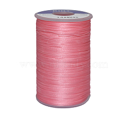 Waxed Polyester Cord, 9-Ply, Flamingo, 0.65mm, about 21.87 yards(20m)/roll(YC-E006-0.65mm-A15)
