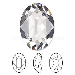 Austrian Crystal Rhinestone Cabochons, Crystal Passions, Faceted Oval Fancy Stone, 4120, 001_Crystal, 18x13mm(4120-18x13-001(U))