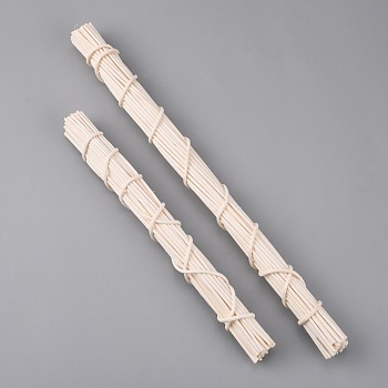 AHADEMAKER 2 Rolls 2 Style Handmade Rattan Stick Indonesian Door Decoration Accessories, Wall Decorations, Fit for Artificial Flower Base, Antique White, 260~360x2mm, 1 roll/style