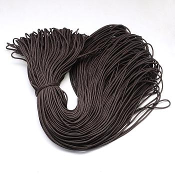 Polyester & Spandex Cord Ropes, 16-Ply, Coconut Brown, 2mm, about 109.36 yards(100m)/bundle