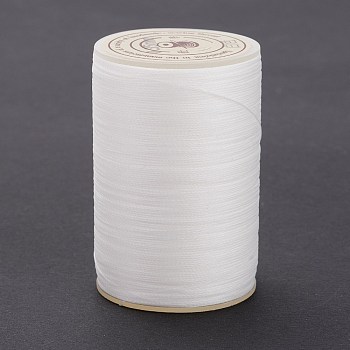 Round Waxed Polyester Thread String, Micro Macrame Cord, Twisted Cord, for Leather Sewing Stitching, WhiteSmoke, 0.3~0.4mm, about 174.98 Yards(160m)/Roll