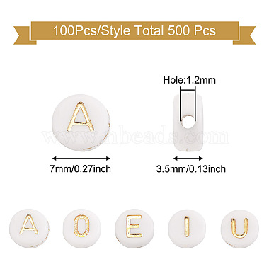 500pcs 5 perles acryliques plaquées de style(PACR-BY0001-01)-7