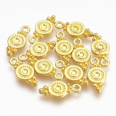 Golden Round Alloy Charms