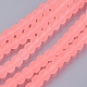 Light Salmon Frosted Round Transparent Glass Bead Strands(X-GLAA-S031-6mm-28)-2