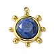 Ion Plating(IP) 304 Stainless Steel Pave Faceted Natural Lapis Lazuli Pendants(FIND-Z028-39D)-1