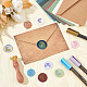 Brass Wax Seal Stamps with Rosewood Handle(AJEW-WH0412-0259)-4