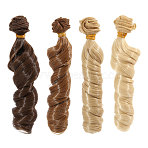 4Pcs 4 Colors PP Hair Doll Wig Hair, for DIY Girls BJD Makings Accessories, Mixed Color, 1050x150x0.6mm, 1pc/color(DIY-GL0005-56B)