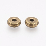 Tibetan Style Spacer Beads, Cadmium Free & Nickel Free & Lead Free, Rondelle, Antique Bronze, 8x3mm, Hole: 2mm(K0968072)