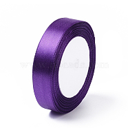 Single Face Satin Ribbon, Polyester Ribbon, Violet, about 3/4 inch(20mm) wide, 25yards/roll(22.86m/roll), 250yards/group(228.6m/group), 10rolls/group(RC20mmY035)