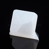 Silicone Dice Molds, Resin Casting Molds, For UV Resin, Epoxy Resin Jewelry Making, Polygon Dice, White, 38x27x29mm, Lid: 34x27x3.5mm, Base: 26x29x38mm(X-DIY-L021-19)