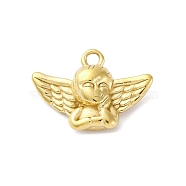 304 Stainless Steel Pendants, Cupid Charm, PVD Vacuum Plating, Real 18K Gold Plated, 10.5x15.5x4.5mm, Hole: 1.4mm(STAS-S163-07A-G)