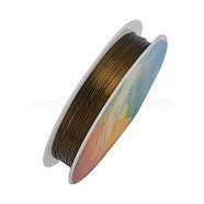 Copper Jewelry Wire, Long-Lasting Plated, Antique Bronze, 26 Gauge, 0.4mm, about 39.37 Feet(12m)/roll(CWIR-CW0.4mm-29)