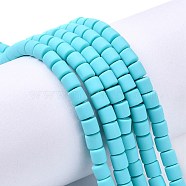 Handmade Polymer Clay Bead Strands, Column, Dark Turquoise, 6.5x6mm, Hole: 1.2mm, about 61pcs/strand, 15.75 inch(40cm)(CLAY-ZX006-01-77)