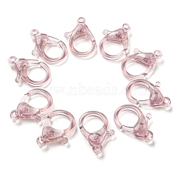 Transparent Plastic Lobster CLaw Clasps, Lilac, 26x19x6mm, Hole: 2mm(KY-H005-A06)