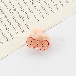 Cellulose Acetate(Resin) Claw Hair Clips, Barrettes for Women Girls, Cherry Pattern, 17x22x26mm(OHAR-PW0003-033M)