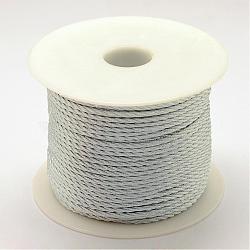 Nylon Thread, Light Grey, 3.0mm, about 27.34 yards(25m)/roll(NWIR-R026-3.0mm-484)
