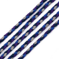 Polyester Braided Cords, Dark Blue, 2mm, about 100yard/bundle(91.44m/bundle)(OCOR-T015-A29)