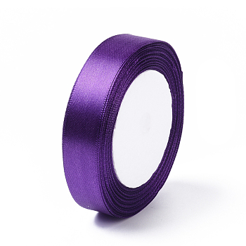 Single Face Satin Ribbon, Polyester Ribbon, Violet, about 3/4 inch(20mm) wide, 25yards/roll(22.86m/roll), 250yards/group(228.6m/group), 10rolls/group