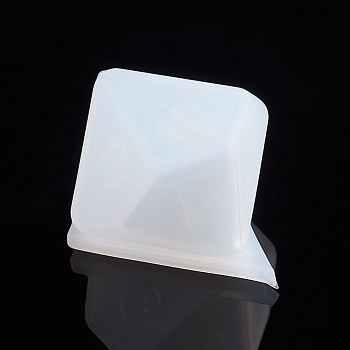 Silicone Dice Molds, Resin Casting Molds, For UV Resin, Epoxy Resin Jewelry Making, Polygon Dice, White, 38x27x29mm, Lid: 34x27x3.5mm, Base: 26x29x38mm