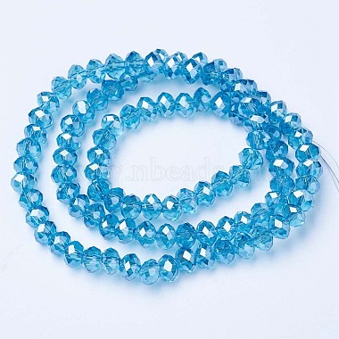Chapelets de perles en verre galvanoplastique(EGLA-A034-T6mm-A13)-2