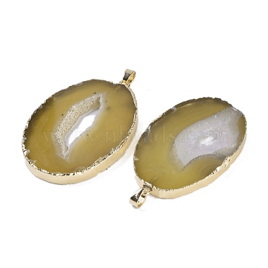 agate naturelle gros pendentifs(KK-F868-29G-04)-2