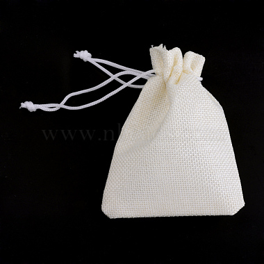 Polyester Imitation Burlap Packing Pouches Drawstring Bags(X-ABAG-R005-17x23-21)-2