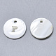 Natural White Shell Mother of Pearl Shell Charms(SSHEL-N036-053P)-1