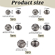 25Pcs 5 Styles 1-Hole Retro Zinc Alloy Shank Buttons(BUTT-OC0001-57A)-2