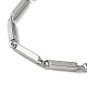 201 collares de cadena de eslabones de barra de acero inoxidable para hombres y mujeres(NJEW-G112-07C-P)-2