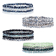 4 Sets 4 Color Sparkling Glass Beaded Stretch Bracelets Set(BJEW-AN0001-67)-1