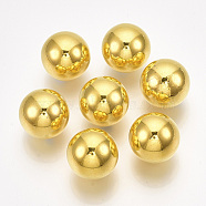 ABS Plastic Beads, No Hole/Undrilled, Round, Golden Plated, 8mm, about 2000pcs/500g(OACR-S033-8mm-01)