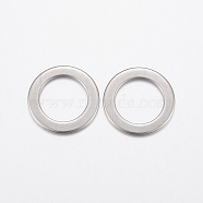 304 Stainless Steel Linking Rings, Flat Round, Stainless Steel Color, 21x1.2mm, about 14mm inner diameter(STAS-L200-20P)